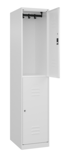 C+P Armoire vestiaire à deux niveaux Classic Plus, largeur de compartiment 400 mm