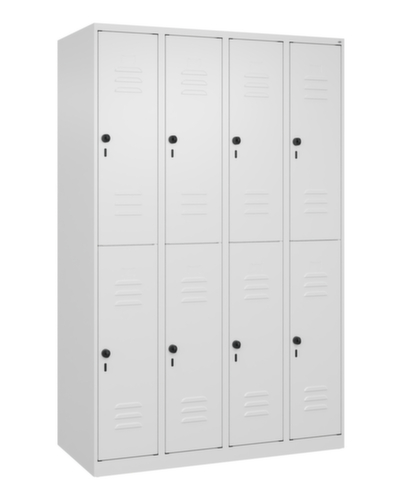 C+P Armoire vestiaire à deux niveaux Classic Plus, largeur de compartiment 300 mm