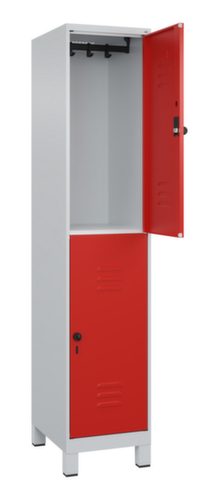 C+P Armoire vestiaire à deux niveaux Classic Plus, largeur de compartiment 400 mm