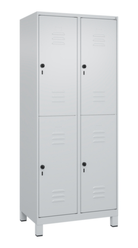C+P Armoire vestiaire à deux niveaux Classic Plus, largeur de compartiment 400 mm