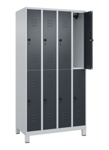 C+P Armoire vestiaire à deux niveaux Classic Plus, largeur de compartiment 250 mm