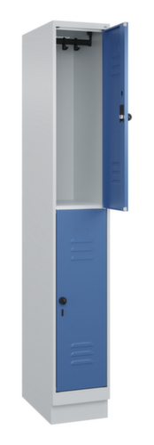 C+P Armoire vestiaire à deux niveaux Classic Plus, largeur de compartiment 300 mm