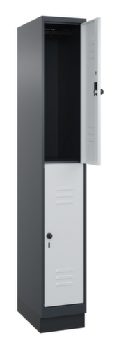 C+P Armoire vestiaire à deux niveaux Classic Plus, largeur de compartiment 300 mm