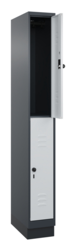 C+P Armoire vestiaire à deux niveaux Classic Plus, largeur de compartiment 250 mm