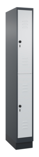 C+P Armoire vestiaire à deux niveaux Classic Plus, largeur de compartiment 250 mm