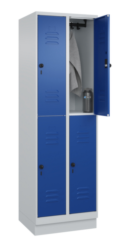 C+P Armoire vestiaire à deux niveaux Classic Plus, largeur de compartiment 300 mm