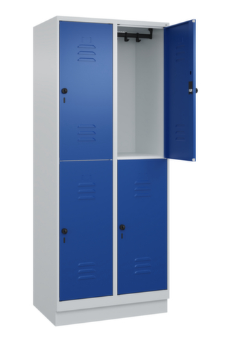 C+P Armoire vestiaire à deux niveaux Classic Plus, largeur de compartiment 400 mm