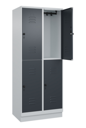 C+P Armoire vestiaire à deux niveaux Classic Plus, largeur de compartiment 400 mm