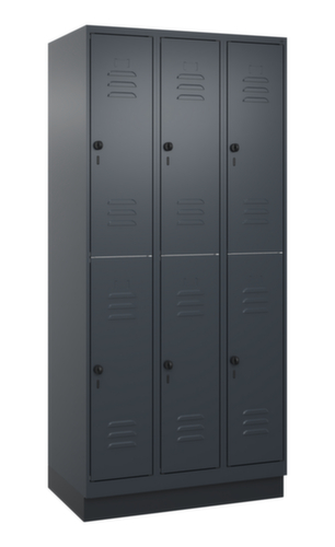 C+P Armoire vestiaire à deux niveaux Classic Plus, largeur de compartiment 300 mm