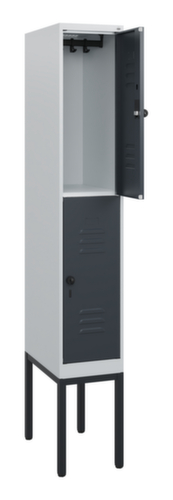 C+P Armoire vestiaire à deux niveaux Classic Plus, largeur de compartiment 300 mm