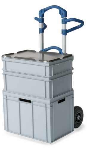 fetra Diable pour caisses en aluminium ultra léger Wuppi, force 200 kg, air bandage