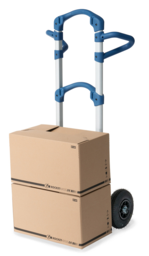 fetra Diable pour caisses en aluminium ultra léger Wuppi, force 200 kg, air bandage