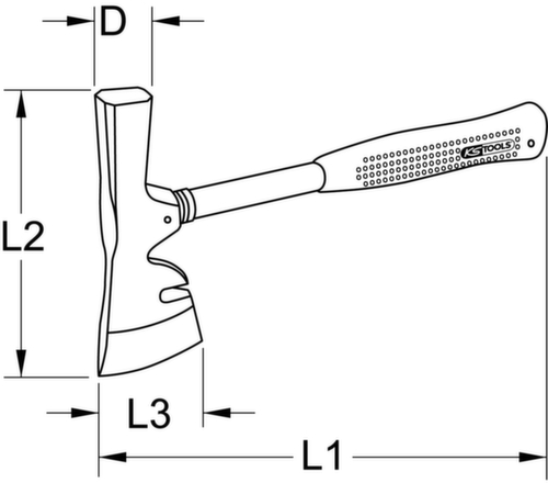 KS Tools Plasterer's axe with fiberglass handle