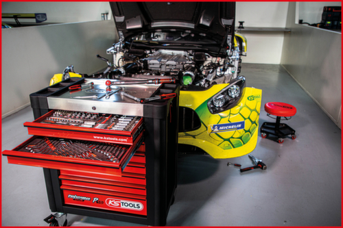 KS Tools Performanceplus workshop trolley set P10 with 399 tools for 7 drawers