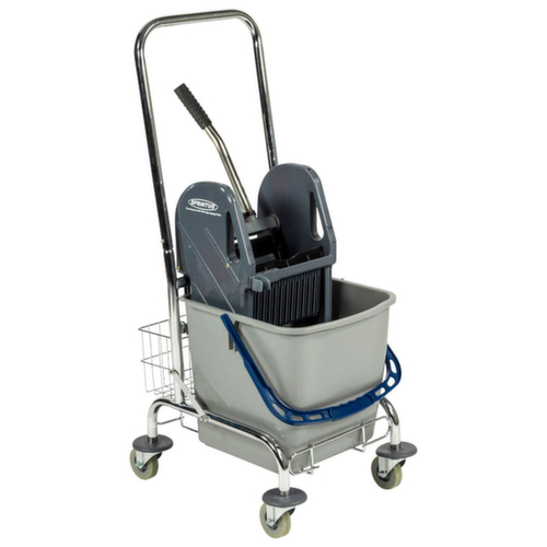 Kit chariot de lavage universel, 1x27 l seau en bleu