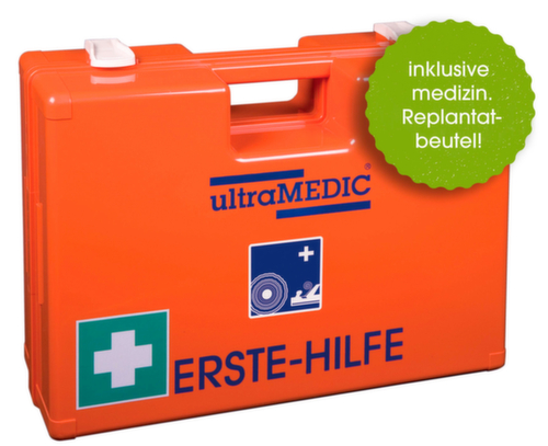 ultraMEDIC Mallette de premiers secours avec remplissage spécifique au secteur, calage selon DIN 13157