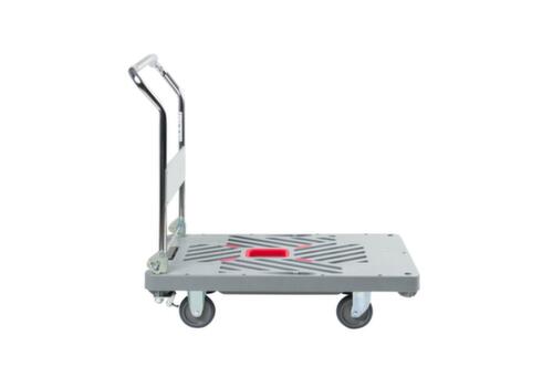 RuXXac Chariot à barre de poussée Dandy XL avec surface de chargement en plastique, force 330 kg, plateau longueur x largeur 935 x 605 mm
