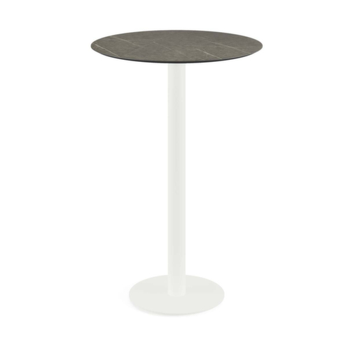 VEBA Table haute Essentials Urban, Ø 700 mm, panneau Midnight Marble