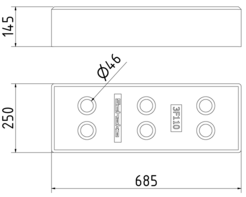Schake Plaque de base pour clôture mobile