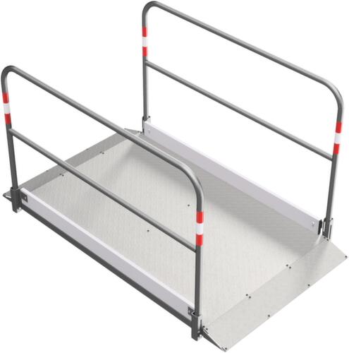 Schake Passerelle piétons avec plateforme en aluminium, longueur x largeur 1700 x 1000 mm