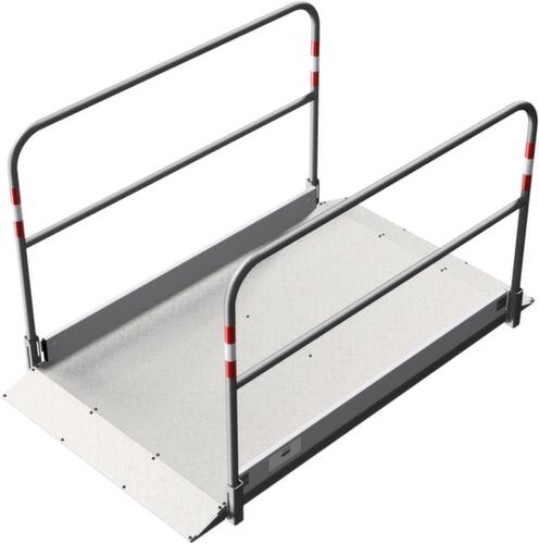 Schake Passerelle piétons avec plateforme en aluminium, longueur x largeur 1700 x 1000 mm