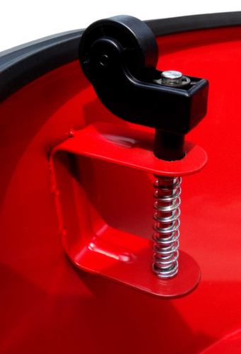 UDOBÄR Marchepied sur roulettes pour fortes sollicitations, métal, RAL3020 rouge signalisation