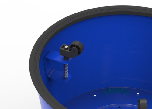 UDOBÄR Marchepied sur roulettes pour fortes sollicitations, métal, RAL5005 bleu de sécurité