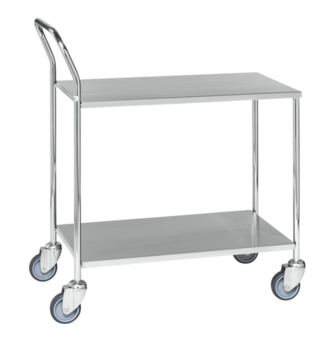 Kongamek Chariot pour l'alimentaire, force 200 kg, 2 plateaux