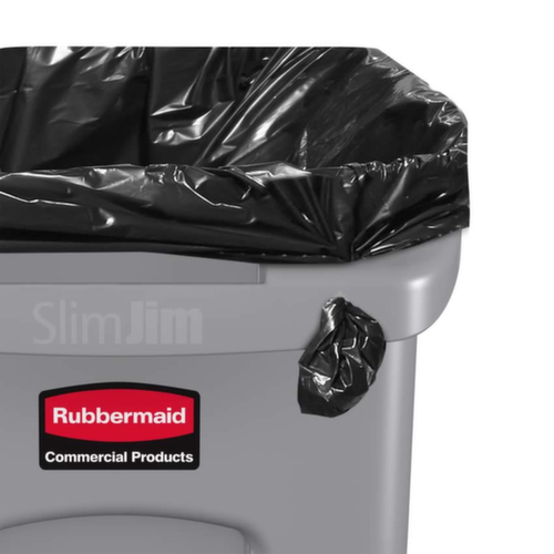 Rubbermaid Collecteur de recyclage Slim Jim® avec conduits d'air, 87 l, marron
