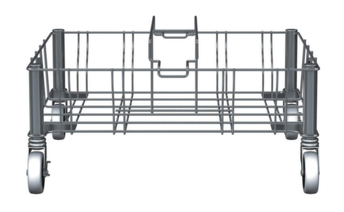 Rubbermaid chariot Slim Jim® pour 2 collecteurs de matières recyclables, pour 60 - 87 l bacs, acier inoxydable