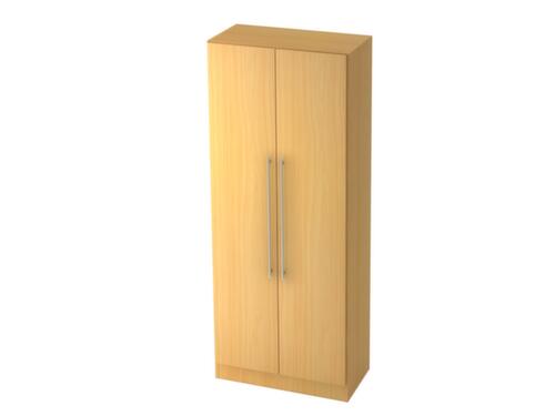 Armoire vestiaire Solid, 5 hauteurs des classeurs, hêtre/hêtre