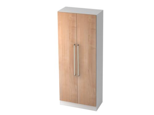 Armoire vestiaire Solid, 5 hauteurs des classeurs, blanc/noyer