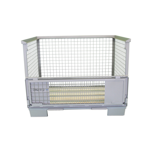 caisse-palette grillagée avec clapet, longueur x largeur 1200 mm x 800 mm