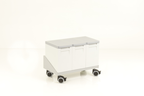 Châssis pour 3 boîtes de collecte de matières recyclables, pour 15 l bacs