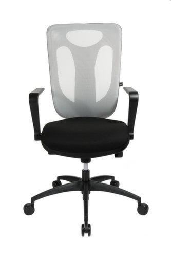 Topstar Siège de bureau pivotant Net Pro 100 avec mécanisme synchrone ponctuel, Dossier maille, noir