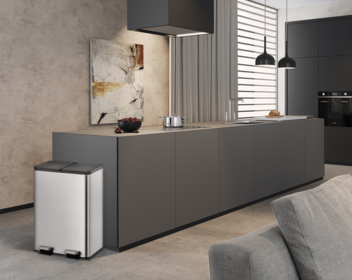 Poubelle à pédale EKO, 2 x 20 l