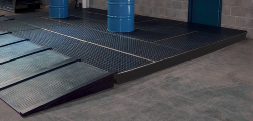 Lacont Rampe d'accès au bac de collecte de PE, largeur 810 mm