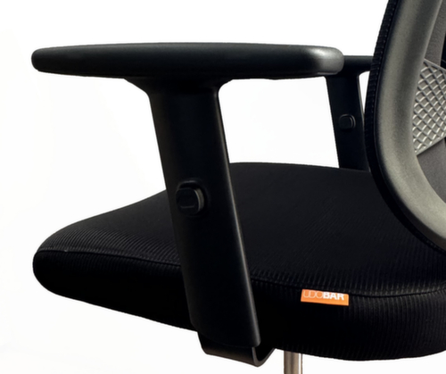 UDOBÄR chaise de bureau pivotante Shield avec mécanisme de basculement, dossier maille avec support, noir