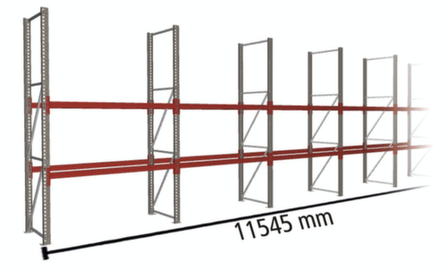 META Rayonnage à palettes MULTIPAL pour 36 palettes, largeur 11545 mm, 3 niveaux de stockage