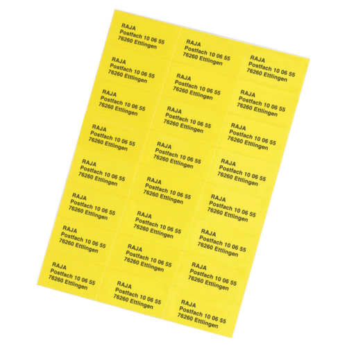 Étiquette jaune jet d'encre 70 x 37 mm