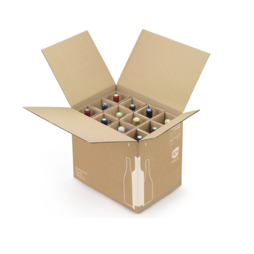 Caisse pour bouteilles avec croisillons renforcés