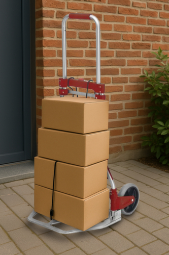 UDOBÄR diable de manutention en aluminium rabattable, force 100 kg, caoutchouc plein bandage