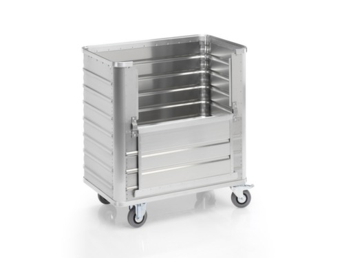 Gmöhling Chariot à caisses en aluminium avec paroi pliante, capacité 355 l