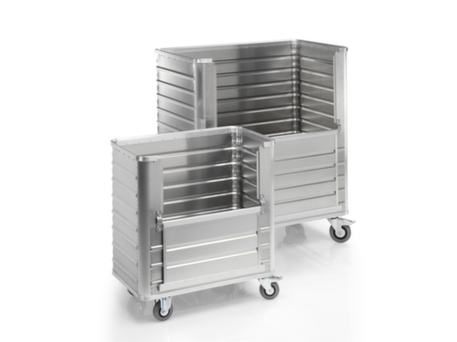 Gmöhling Chariot à caisses en aluminium avec paroi pliante, capacité 1050 l