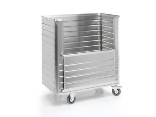 Gmöhling Chariot à caisses en aluminium avec paroi pliante, capacité 1050 l