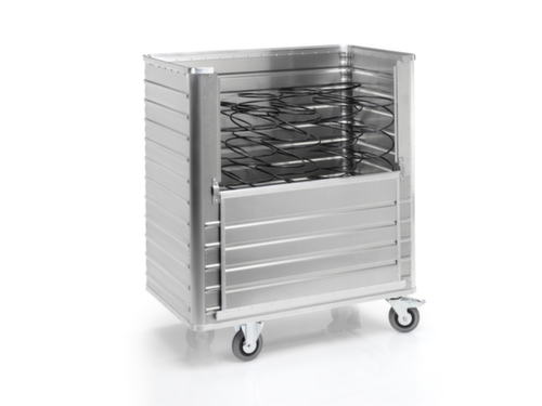 Gmöhling Chariot à caisses en aluminium avec paroi pliante, capacité 1050 l
