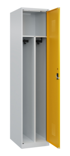 C+P Armoire vestiaire Evolo PLUS pour une séparation en noir et blanc, largeur de compartiment 400 mm