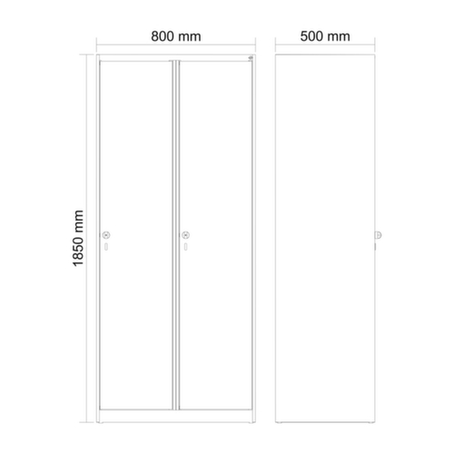 C+P Armoire vestiaire Evolo PLUS, largeur de compartiment 400 mm
