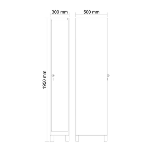 C+P Armoire vestiaire Evolo PLUS sur pieds