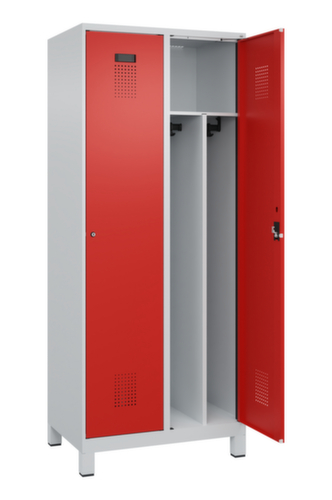 C+P Armoire vestiaire Evolo PLUS pour une séparation en noir et blanc, largeur de compartiment 400 mm